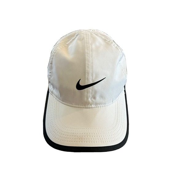 Nike Other - Nike White Unisex Featherlight Tennis Breathable Adjustable Strapback Hat Cap